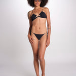 costume due pezzi con spalline sottili KAISS DEEP BLACK amazuìn 