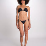 costume due pezzi con spalline sottili KAISS DEEP BLACK amazuìn 