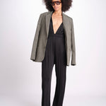 tuta in satin allacciata dietro al collo LENNOX BLACK amazuìn 