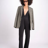 tuta in satin allacciata dietro al collo LENNOX BLACK amazuìn 