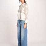 CARIOCA camicia con pizzo e fiori CARIOCA BLOUSE CREAM antik batik 