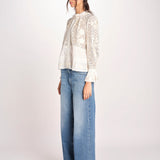 CARIOCA camicia con pizzo e fiori CARIOCA BLOUSE CREAM antik batik 