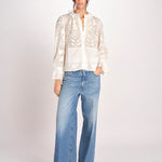 CARIOCA camicia con pizzo e fiori CARIOCA BLOUSE CREAM antik batik 