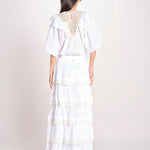 gonna lunga con balze DOLLY SKIRT DOLLY1SKI WHITE antik batik 