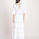 gonna lunga con balze DOLLY SKIRT DOLLY1SKI WHITE antik batik 
