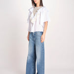 camicia con pizzo in volant DOLLY TEE DOLLY1TEE WHITE antik batik 