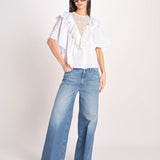 camicia con pizzo in volant DOLLY TEE DOLLY1TEE WHITE antik batik 
