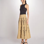 Gonna con ricami MARIA SKIRT MARIA1SKI BEIGE antik batik 