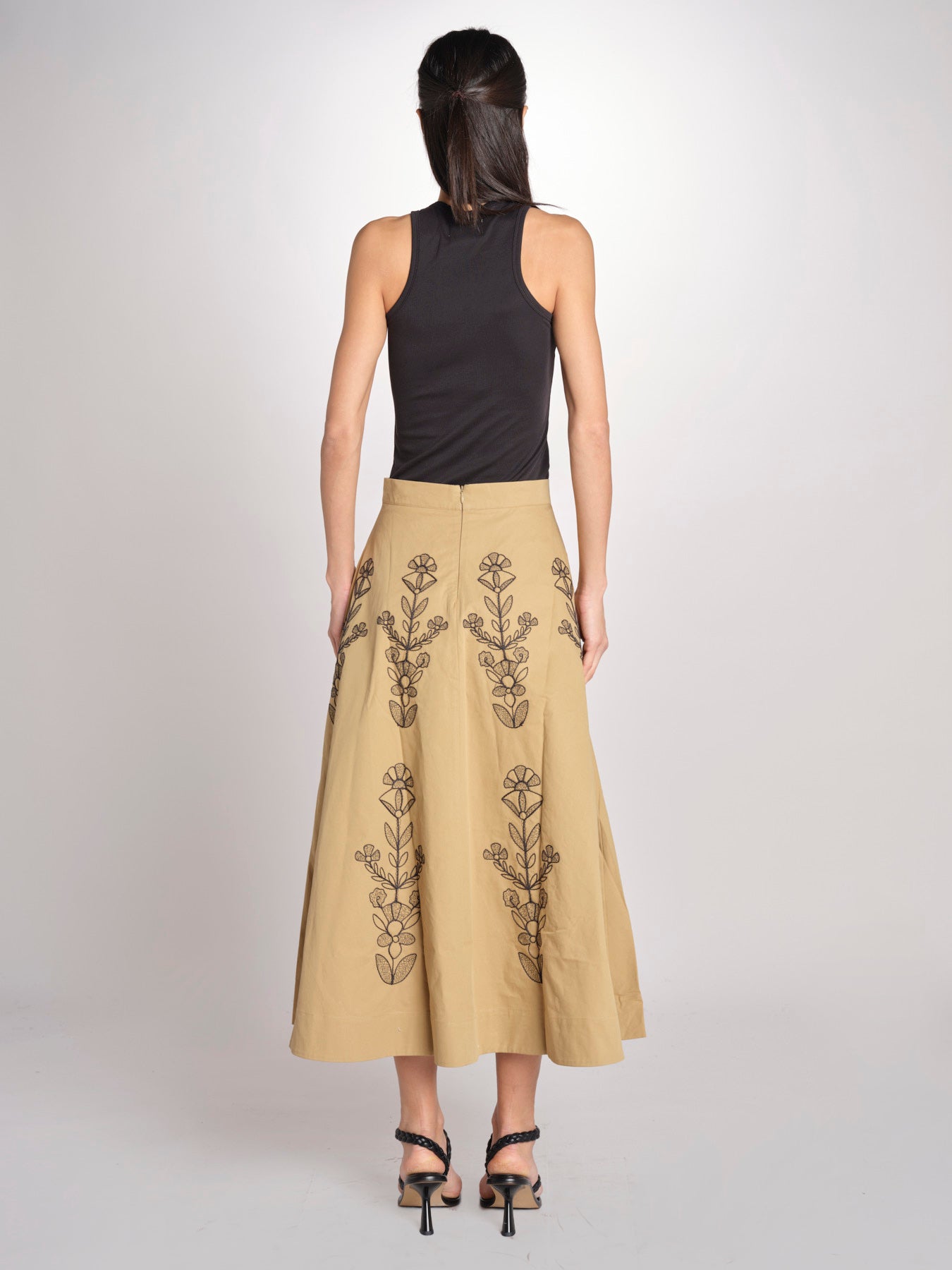 Gonna con ricami MARIA SKIRT MARIA1SKI BEIGE antik batik 