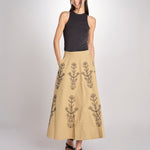 Gonna con ricami MARIA SKIRT MARIA1SKI BEIGE antik batik 