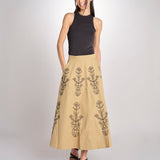 Gonna con ricami MARIA SKIRT MARIA1SKI BEIGE antik batik 