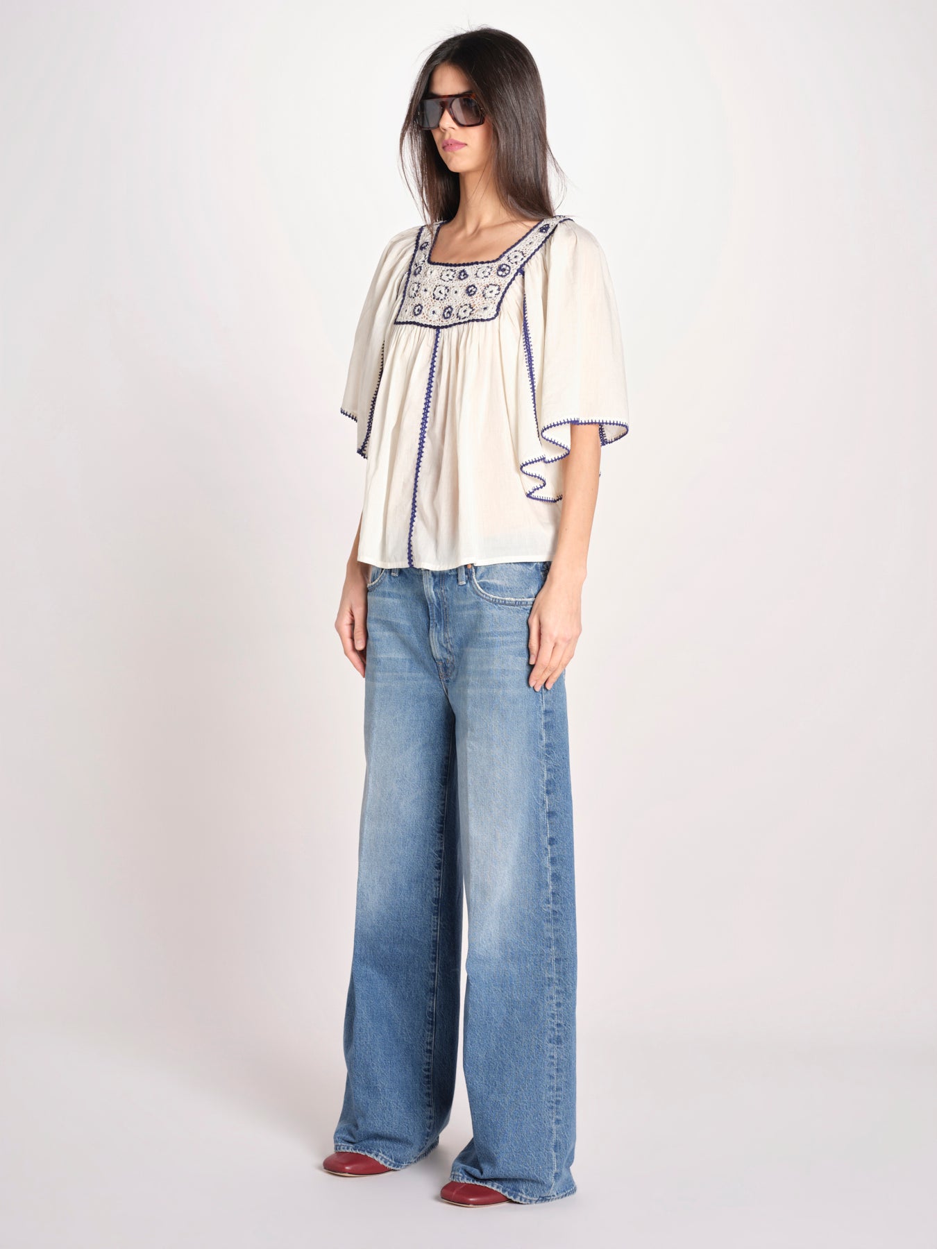 camicia con plastron ad uncetto MATI TEE MATI1TEE CREAM antik batik 