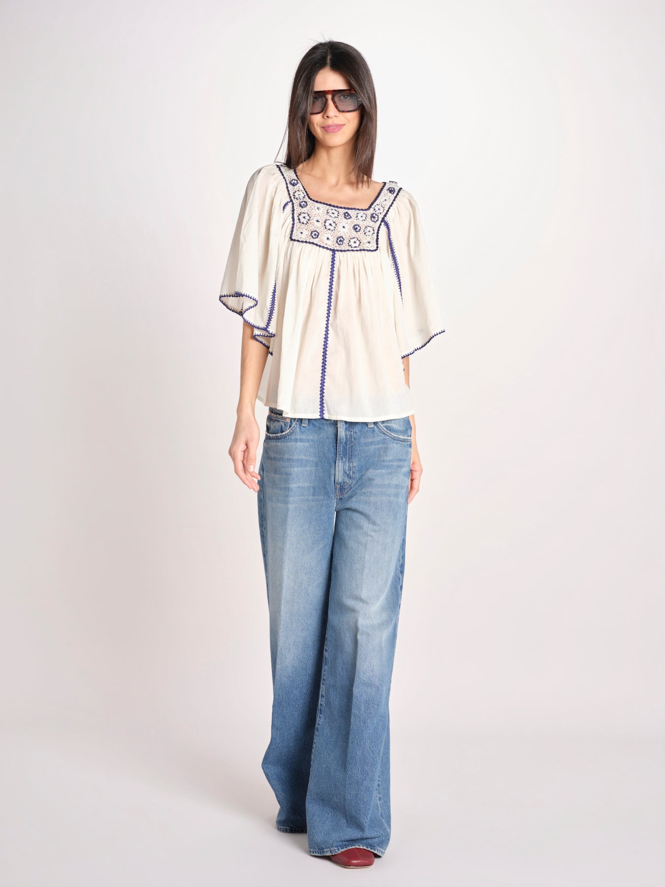 camicia con plastron ad uncetto MATI TEE MATI1TEE CREAM antik batik 