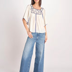 camicia con plastron ad uncetto MATI TEE MATI1TEE CREAM antik batik 