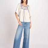 camicia con plastron ad uncetto MATI TEE MATI1TEE CREAM antik batik 