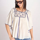camicia con plastron ad uncetto MATI TEE MATI1TEE CREAM antik batik 