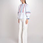 Camicia con passamaneria RITA BLOUSE RITA1BLO WHITE2 antik batik 