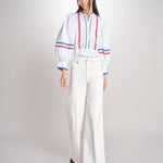 Camicia con passamaneria RITA BLOUSE RITA1BLO WHITE2 antik batik 