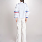 Camicia con passamaneria RITA BLOUSE RITA1BLO WHITE2 antik batik 