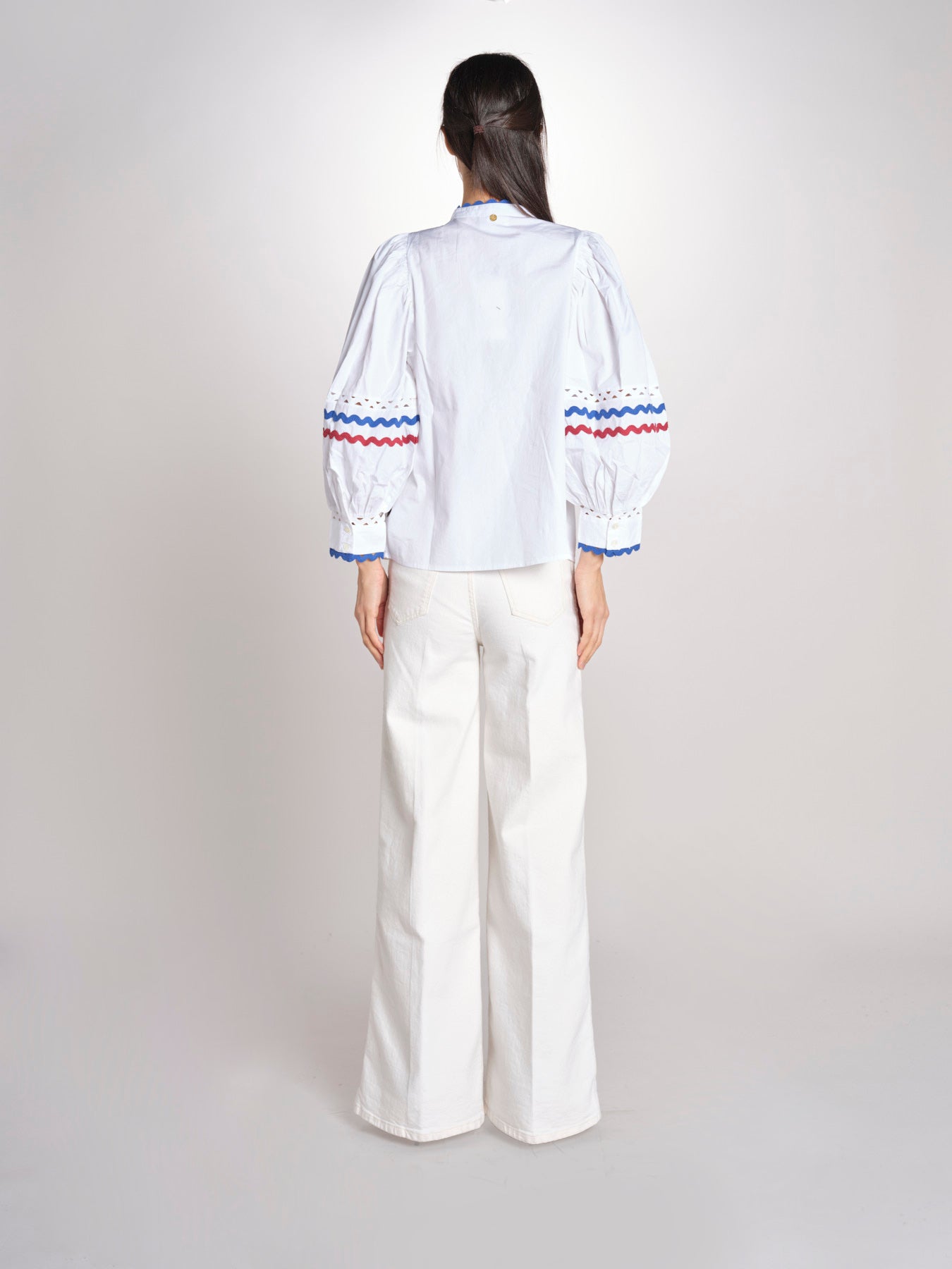 Camicia con passamaneria RITA BLOUSE RITA1BLO WHITE2 antik batik 