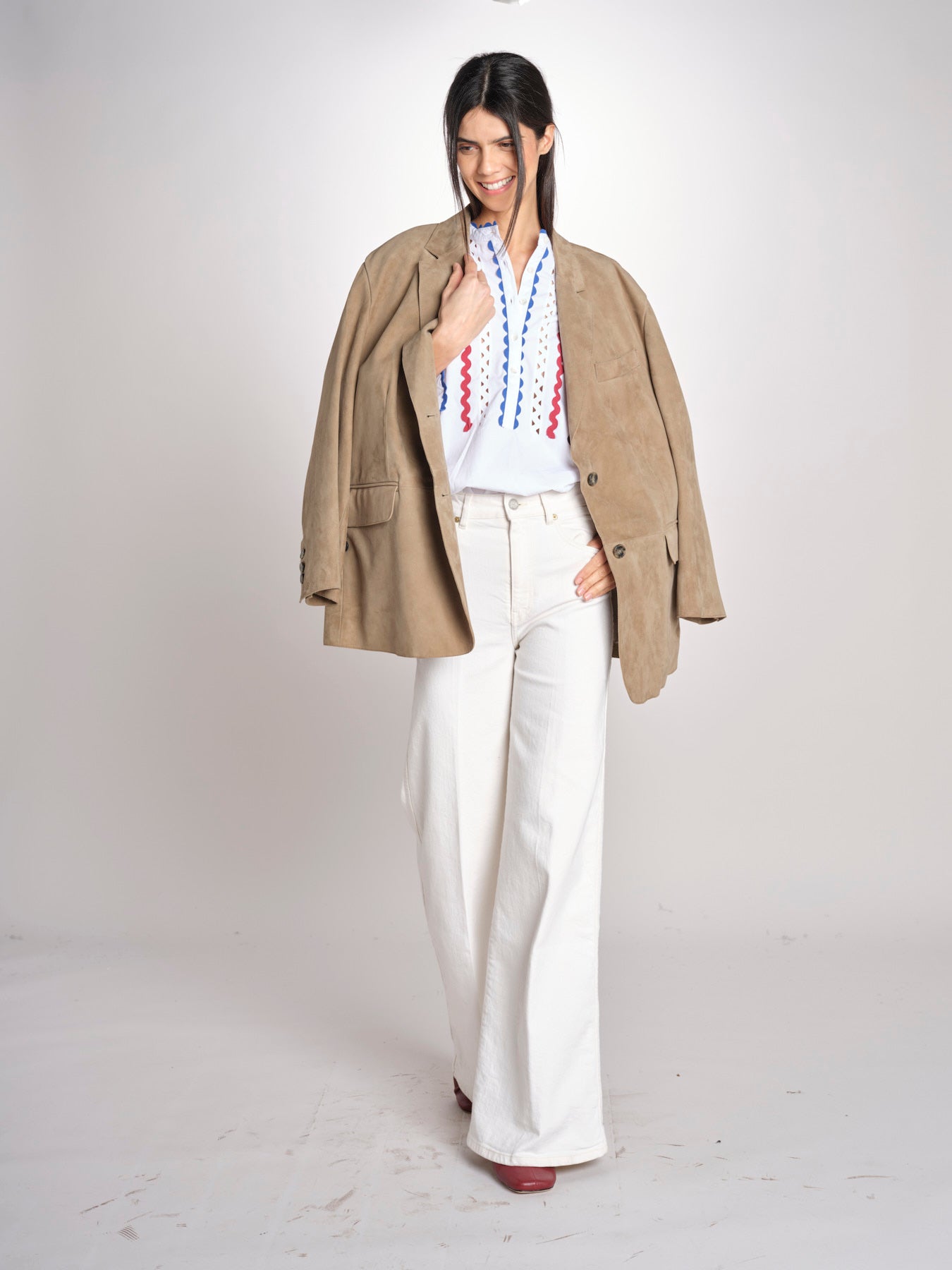 Camicia con passamaneria RITA BLOUSE RITA1BLO WHITE2 antik batik 
