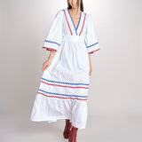 Abito con passamaneria RITA LONG DRESS RITA1BLO WHITE2 antik batik 