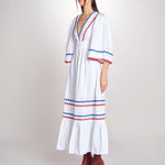 Abito con passamaneria RITA LONG DRESS RITA1BLO WHITE2 antik batik 