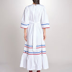Abito con passamaneria RITA LONG DRESS RITA1BLO WHITE2 antik batik 