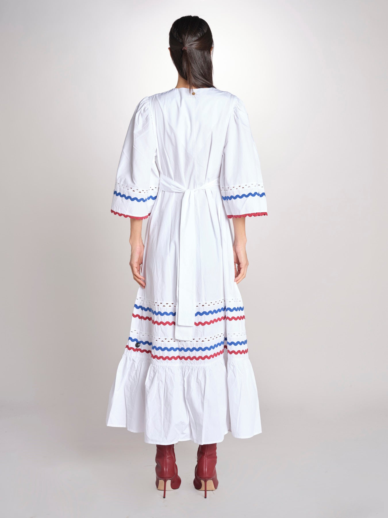 Abito con passamaneria RITA LONG DRESS RITA1BLO WHITE2 antik batik 