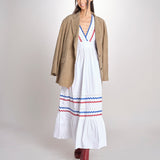 Abito con passamaneria RITA LONG DRESS RITA1BLO WHITE2 antik batik 