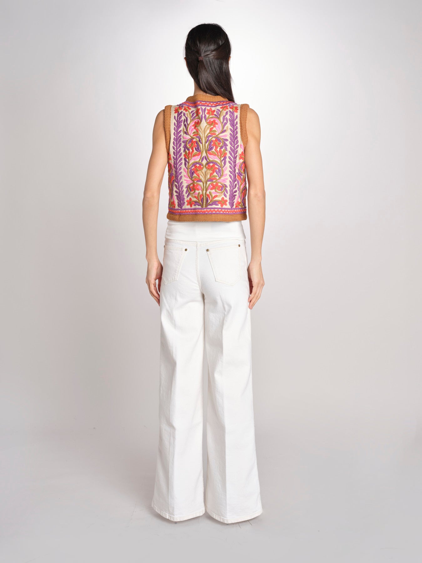 gilet con ricami SUNA GILET CREAM antik batik 