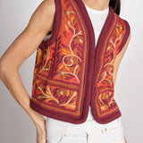gilet con ricami SUNA GILET RUST antik batik 