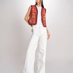 gilet con ricami SUNA GILET RUST antik batik 