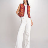 gilet con ricami SUNA GILET RUST antik batik 