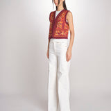 Gilet con ricami SUNA GILET SUNA1GIL RUST antik batik 