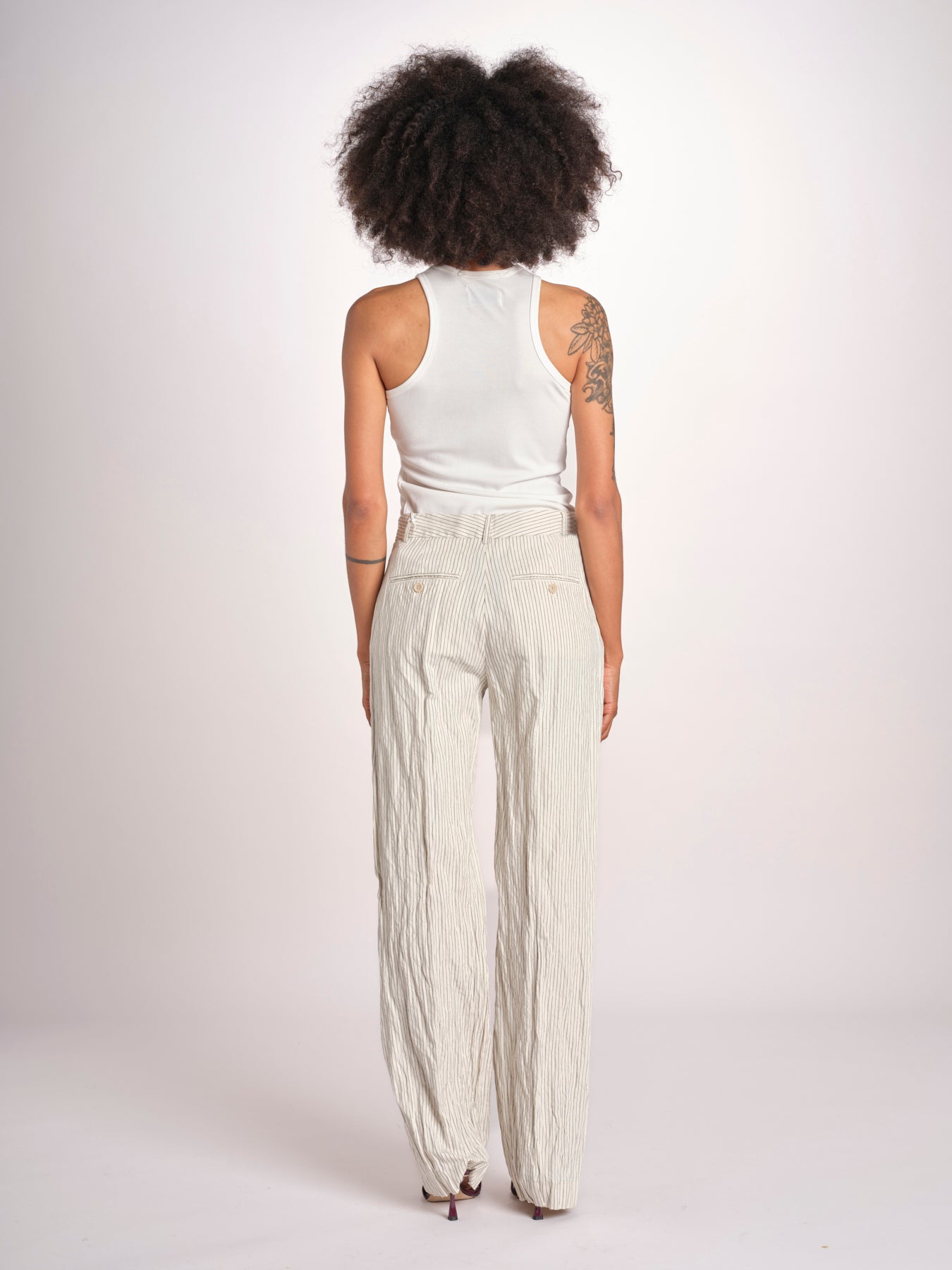 pantalone gessato 0142 22042 NATURALE aspesi 