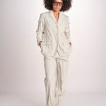 pantalone gessato 0142 22042 NATURALE aspesi 