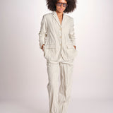 pantalone gessato 0142 22042 NATURALE aspesi 