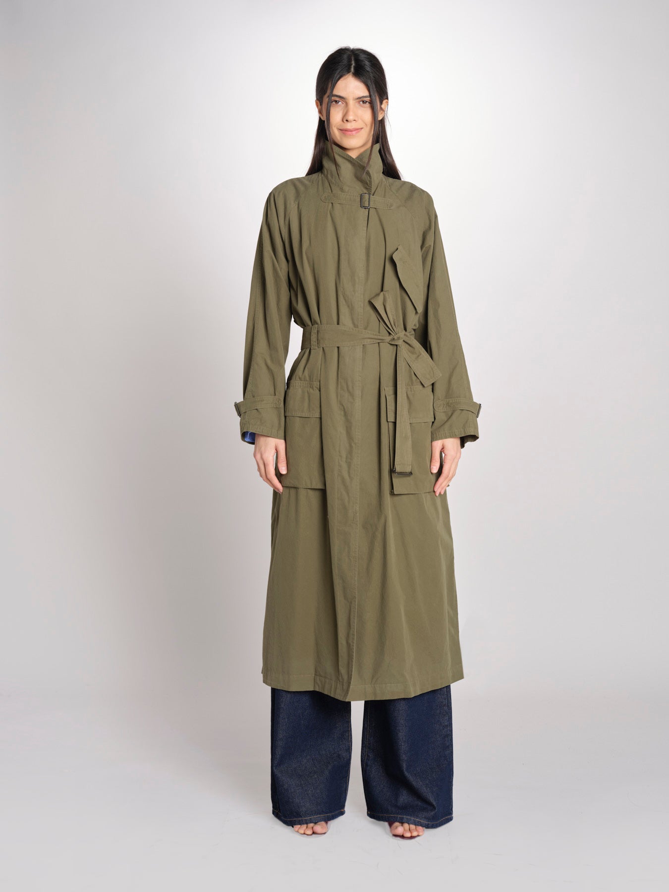 Trench in cotone 0763 85260 MILITARE aspesi 