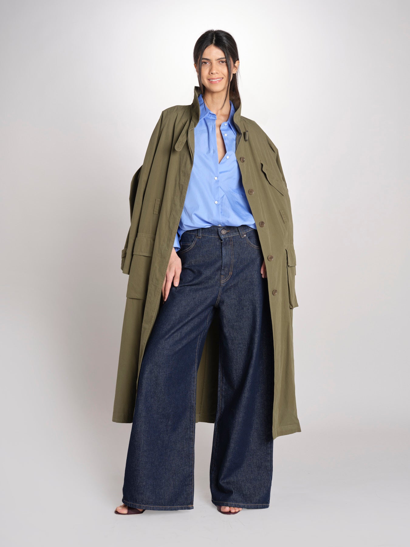 Trench in cotone 0763 85260 MILITARE aspesi 