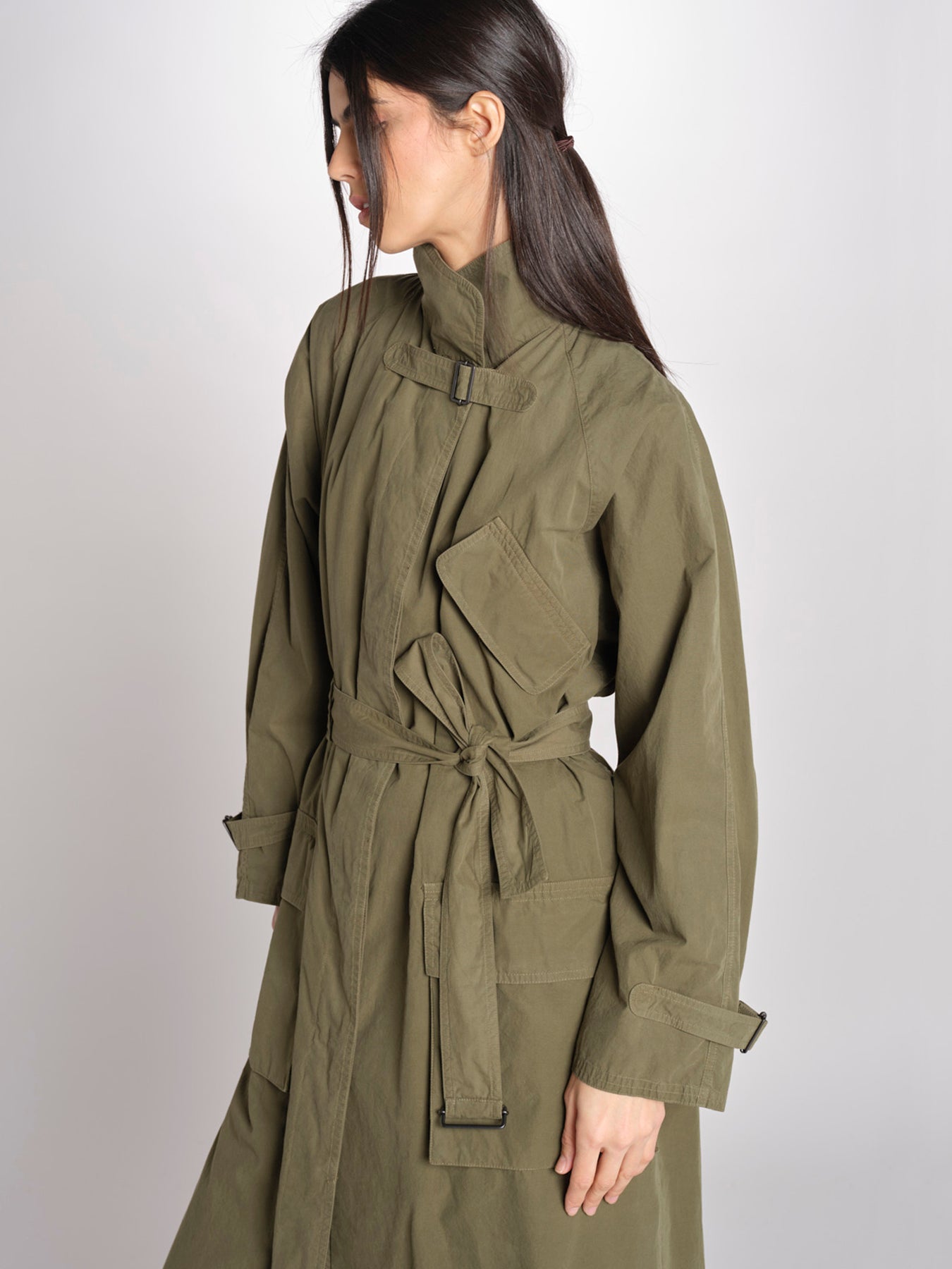 Trench in cotone 0763 85260 MILITARE aspesi 
