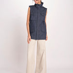 gilet sahariana in denim 1306 01998 DENIM SCURO aspesi 