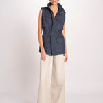 gilet sahariana in denim 1306 01998 DENIM SCURO aspesi 
