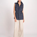 gilet sahariana in denim 1306 01998 DENIM SCURO aspesi 