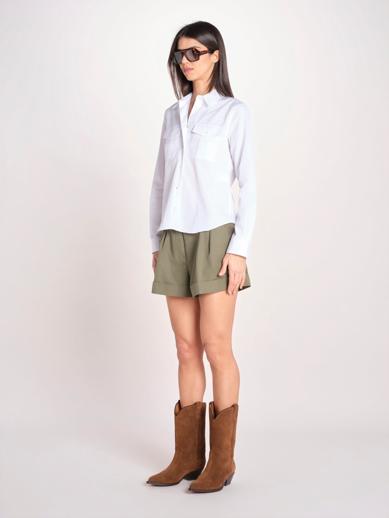 camicia con tasche fit 5459 BIANCA aspesi 