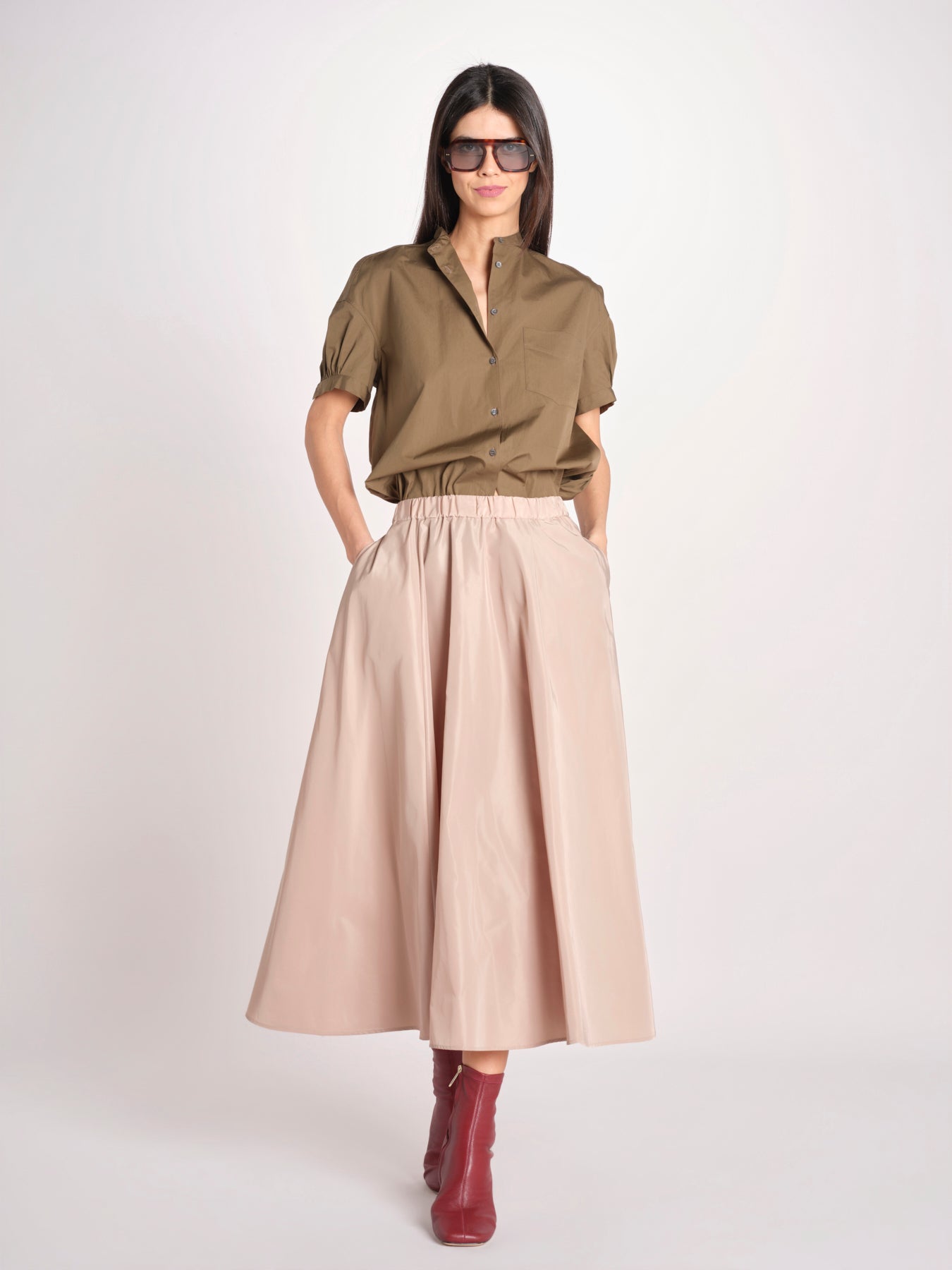 gonna a ruota in nylon 5N23 01047 BEIGE aspesi 