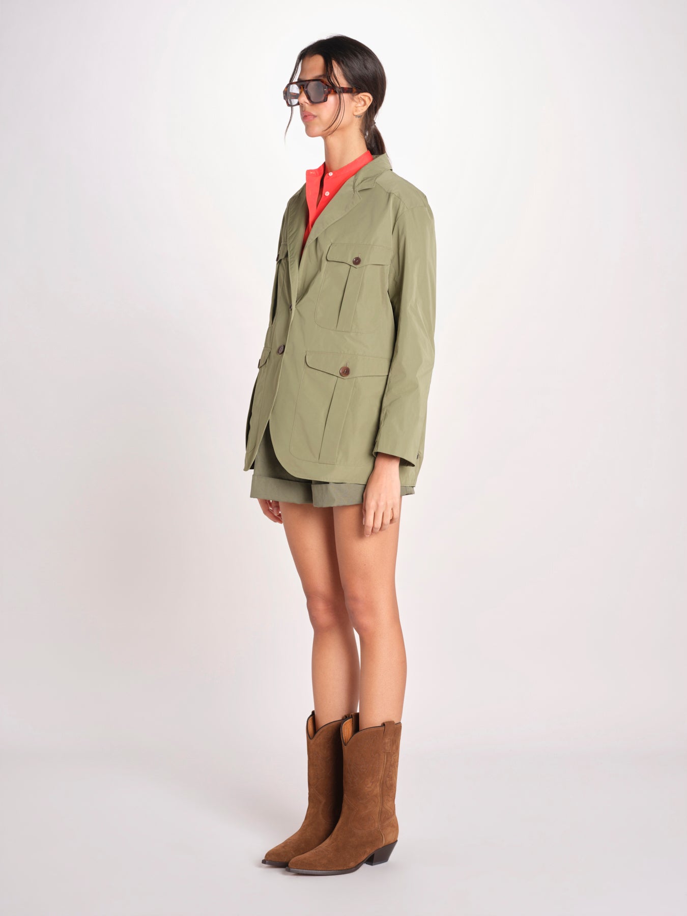 N616 giacca in nylon con tasche N616 01260 VERDE aspesi 