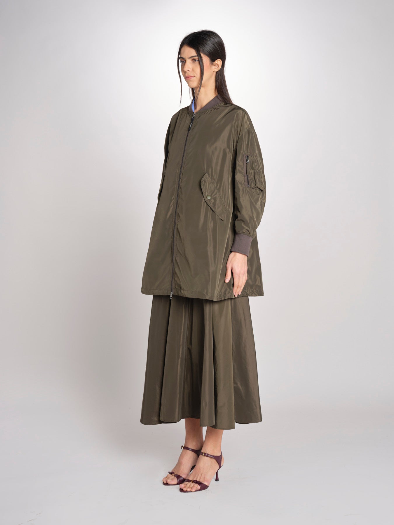 Bomber lungo N622 01237 MILITARE aspesi 