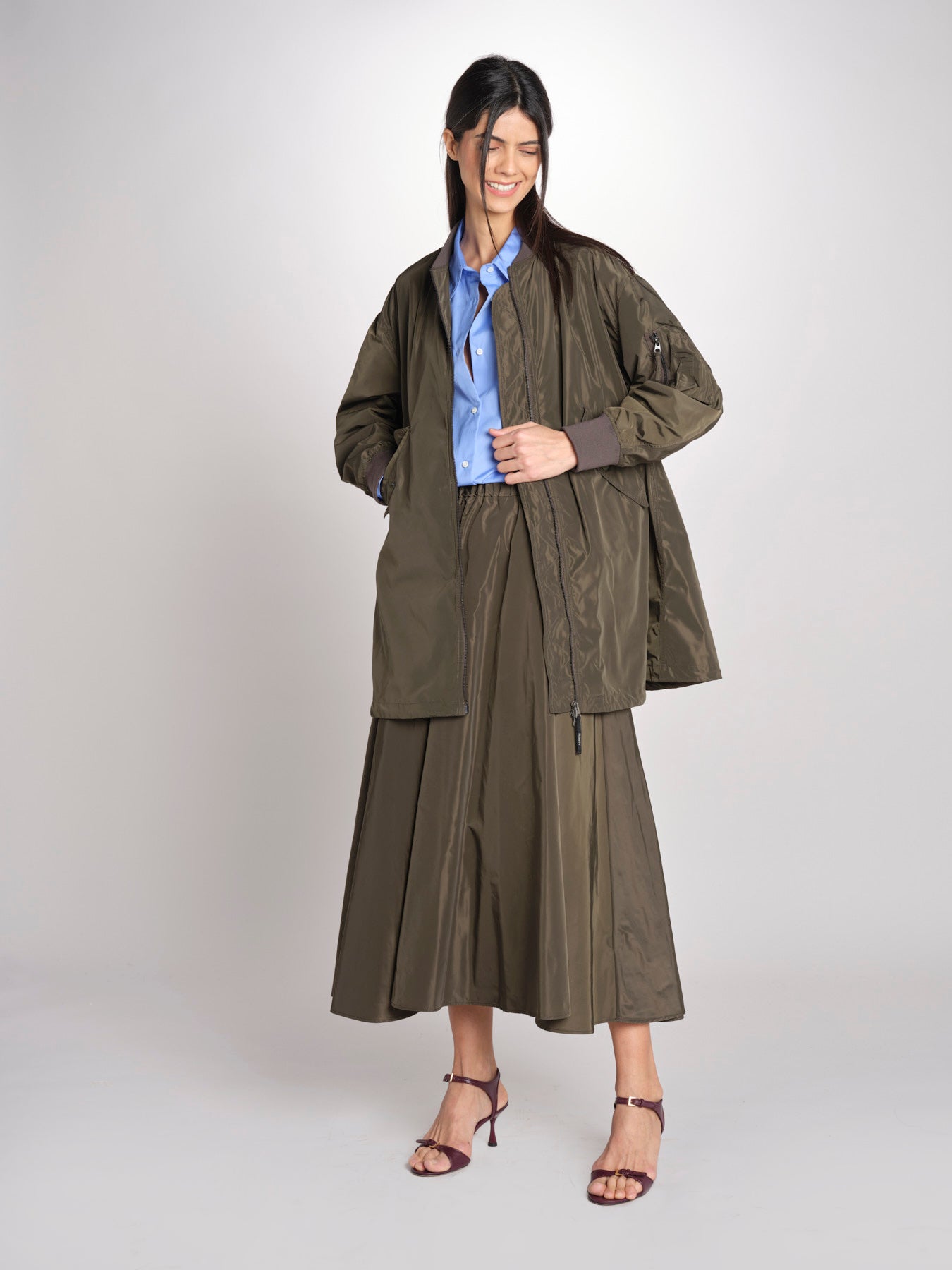Bomber lungo N622 01237 MILITARE aspesi 