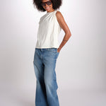 t-shirt asimmetrica ALLIA ECRU ba&sh 